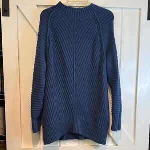 Sonoma Navy Ribbed Mock-Cowl Sweater